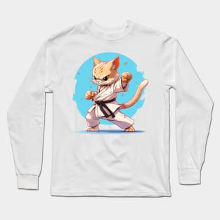 karate cat Long Sleeve T-Shirt